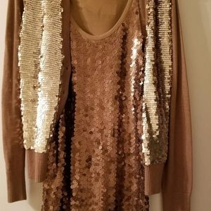 NEW Authentic Michael Kors Gold 2 Piece Top Size Small